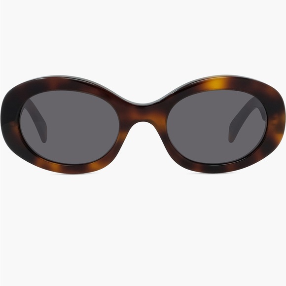 Celine Accessories - Celine Brown Oval Sunglasses